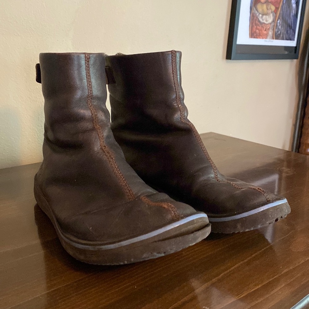 Camper Zip Up Booties with Refinished Soles